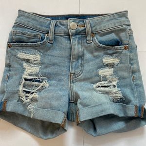 High rise jean shorts